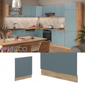 Vicco Geschirrspülerblende Küchenmöbel R-Line Solid Eiche Blau Grau 60 cm modern