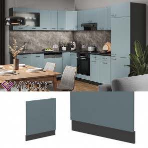 Vicco Geschirrspülerblende Küchenmöbel R-Line Solid Weiß Blau Grau 60 cm modern