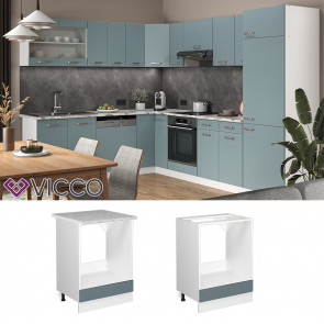 Vicco Herdschrank Küchenschrank R-Line Solid Weiß Blau Grau 60 cm modern